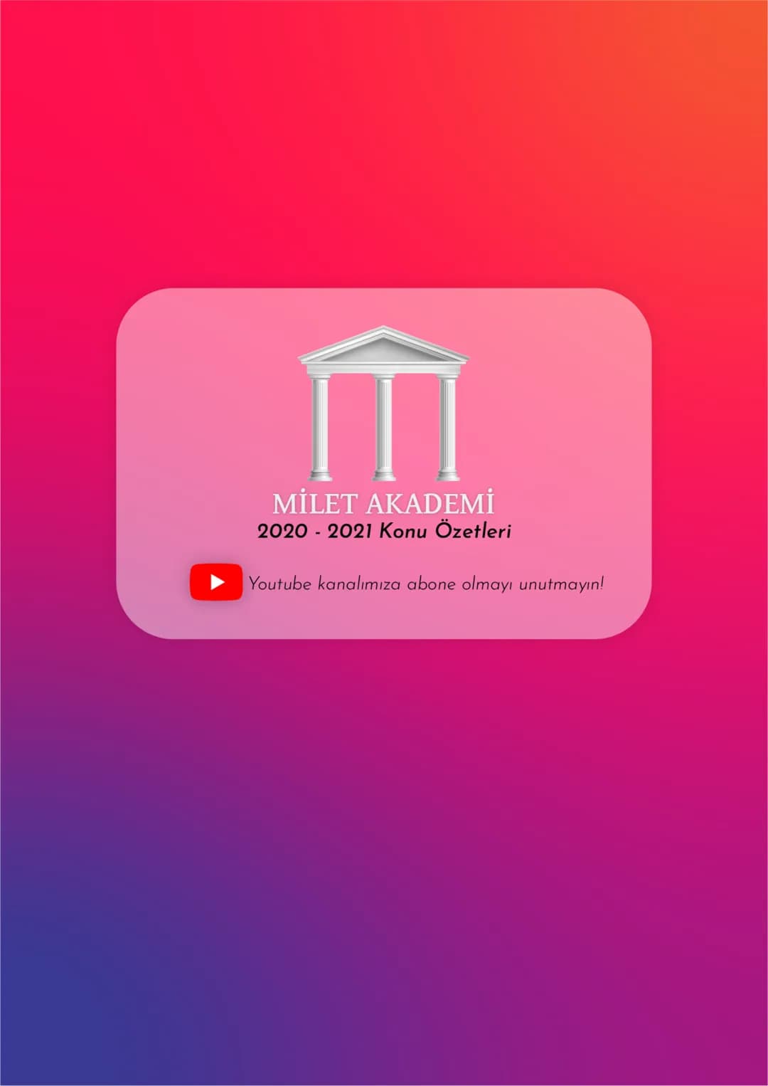 MİLET AKADEMİ
2020 - 2021 Konu Özetleri
Youtube kanalımıza abone olmayı unutmayın! # MİLET AKADEMİ
## FELSEFE
### KONU ÖZETİ # VARLIK FELSE