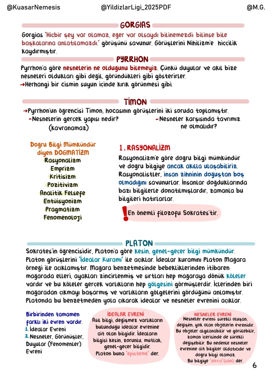 @KuasarNemesis
@YildizlarLigi_2025PDF
@M.G.
# Felsefe
## İÇİNDEKİLER
Felsefeye Giris 1
Bilgi Felsefesi 3
Varlık Felsefesi 16
Ahlak Felsefe