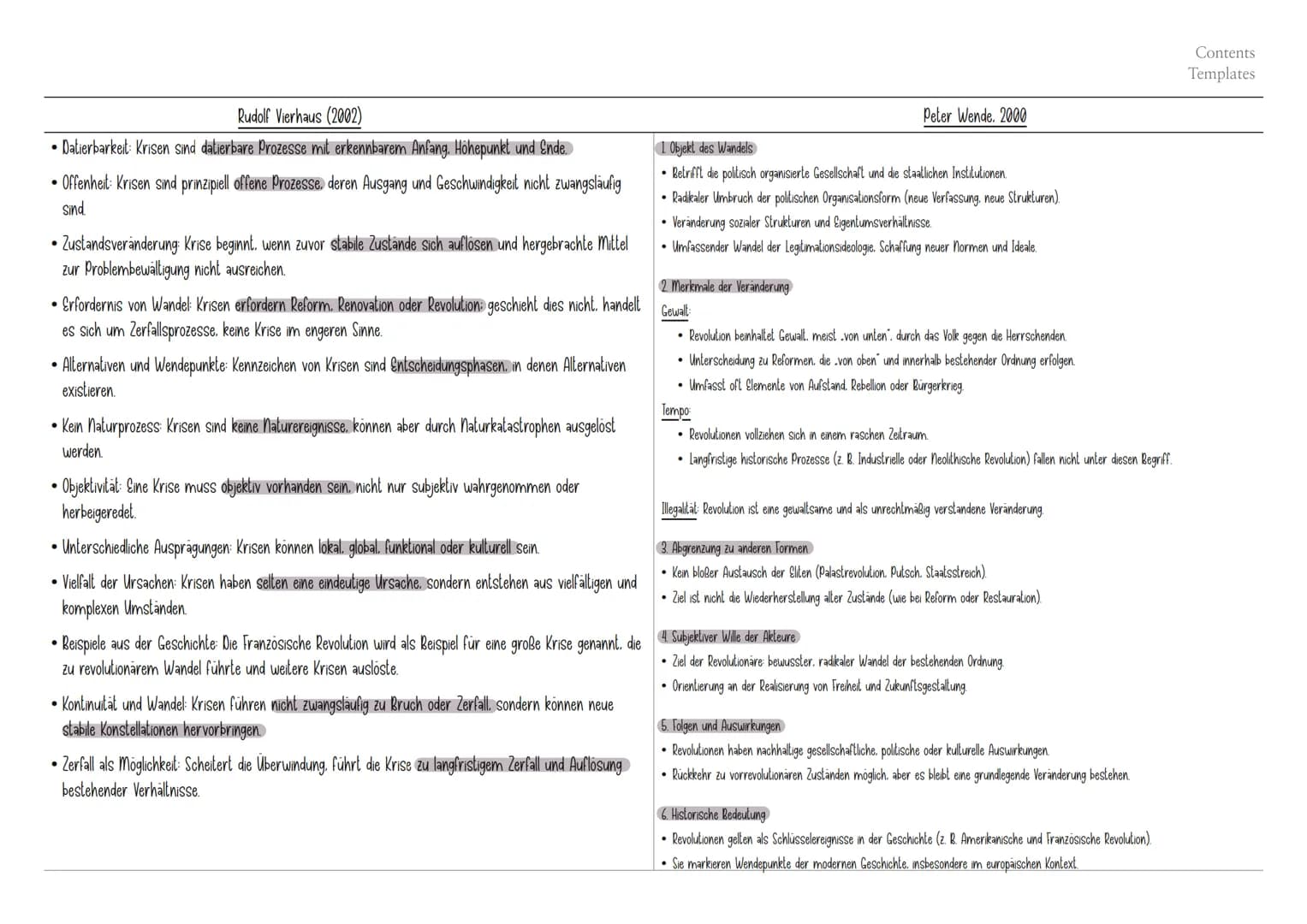 Contents
Templates
Rudolf Vierhaus (2002)
Peter Wende. 2000
• Datierbarkeit: Krisen sind datierbare Prozesse mit erkennbarem Anfang, Höhepun