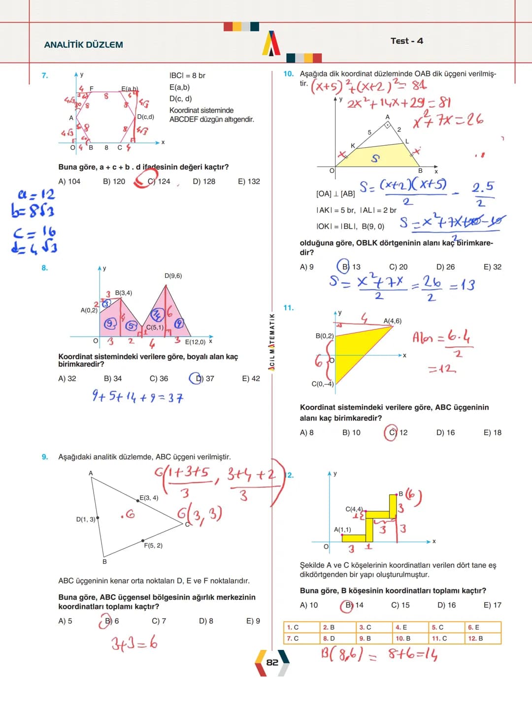 - ÜNİTE 2 -
# ANALİTİK GEOMETRİ
* Analitik Düzlem
* İki Nokta Arasındaki Uzaklık
* Bir Doğru Parçasını içten ve Dıştan Bölme
* Doğ
