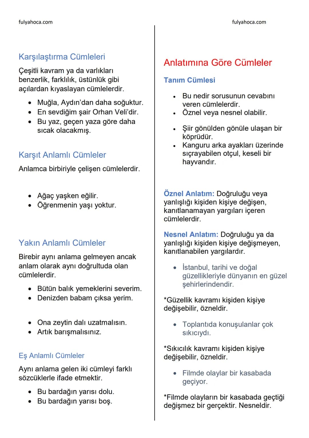 fulyahoca.com
# SÖZCÜKTE ANLAM
fulyahoca.com
Sözcük (Kelime): Bir varlığı ya da
kavramı karşılayan hece veya hece
topluluğudur.
Türkçede sö