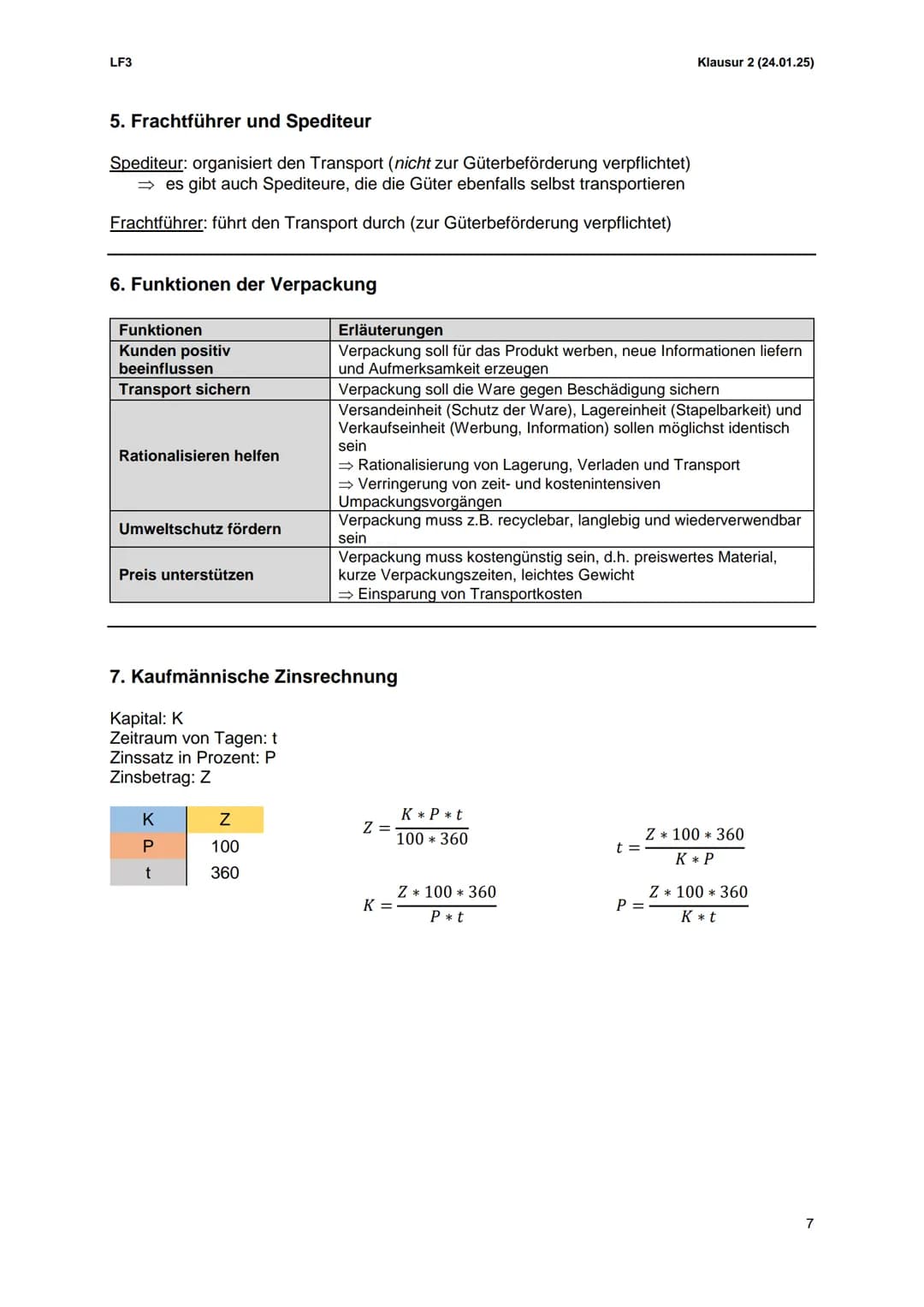 LF3
Lernzettel
Klausur 2 (24.01.25)
Inhalt
1. Kaufvertrag. ..............................................................................
