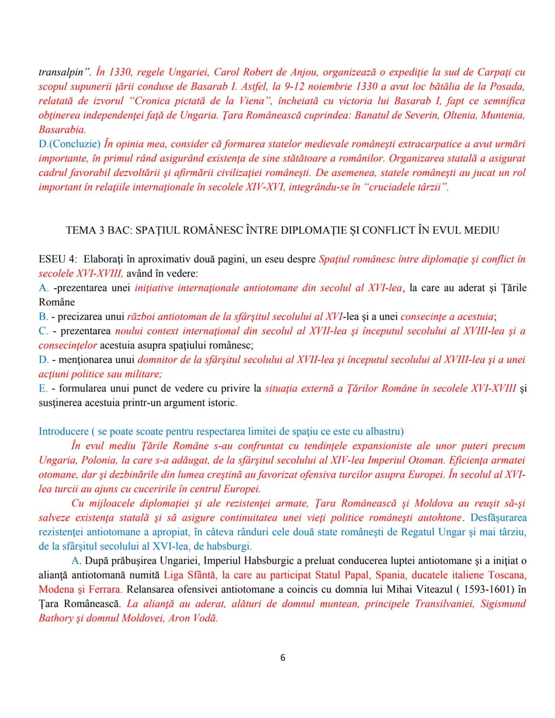 III. ESEURI ARGUMENTATIVE ŞI STRUCTURATE PE UN PLAN DE IDEI DAT
TEMA 1 BAC: ROMANITATEA ROMÂNILOR ÎN VIZIUNEA ISTORICILOR ROMÂNI ŞI STRĂINI