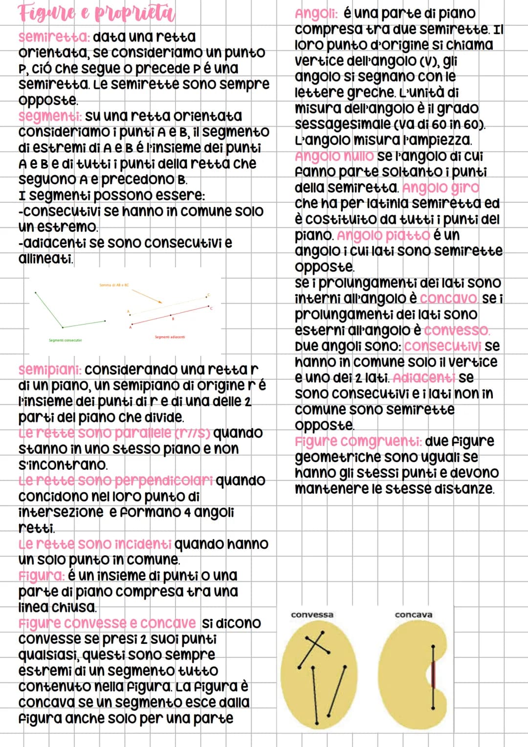 # Geometria Euclidea
Enti geometrici fondamentali
Il punto (maiuscole), la retta
(minuscole) e il piano (alfabeto
greco) sono enti primitiv
