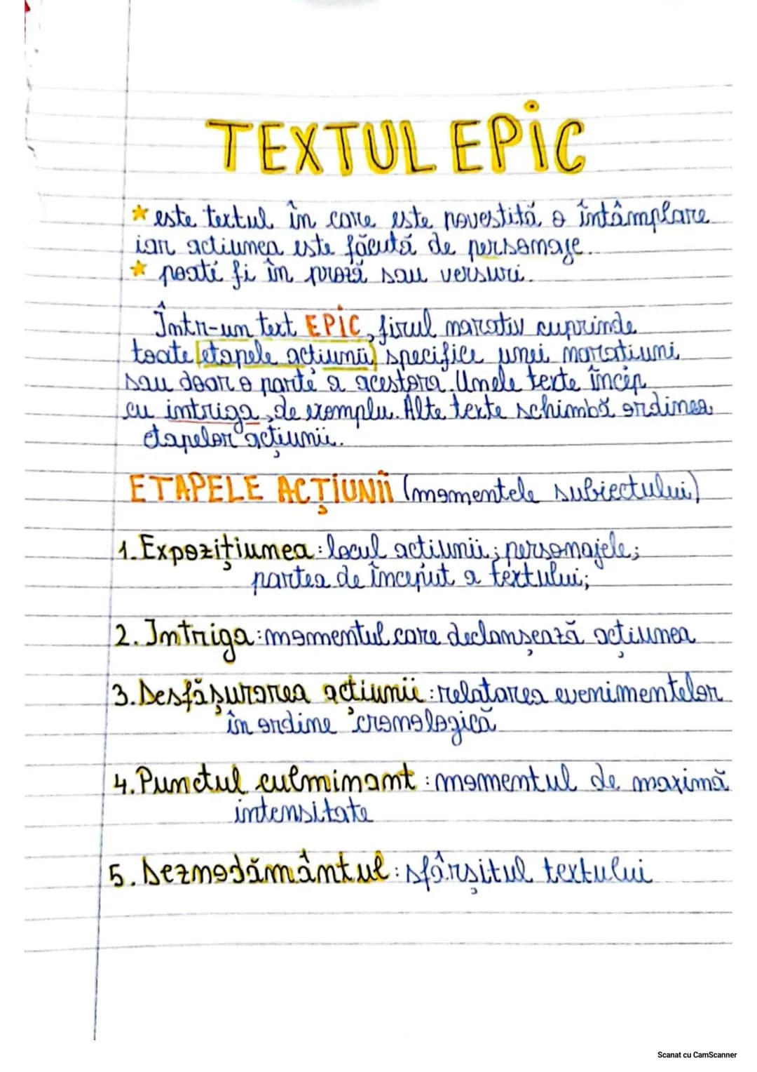 # TEXTUL EPIC
* este textul în care este novestită o întâmplare
ian actiunea este făcută de personaje.
*poate fi în proǎ sau versuri.
Într