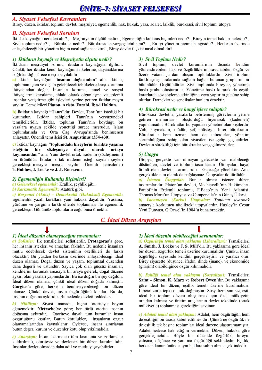 # ÜNİTE-1: FELSEFEYE GİRİŞ
**A. Felsefenin Anlamı ve Konusu (Alanı)**
Felsefe: Kelime anlamı olarak Philo (sevgi) ve Sophia (bilgelik) kavr