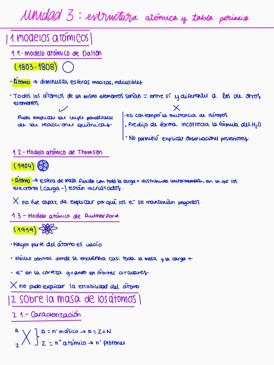 # unidad 3: estructura atómica y tabla periodica
|1. modelos atómiCOS|
1.1.- modelo atómico de Dalton
(1803-1808)
•Atomo diminutas esfer