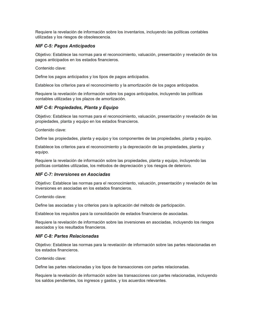 # RESUMEN DE LAS NORMAS DE INFORMACIÓN FINANCIERA.
## Serie NIF A: Marco conceptual
### NIF A-1: Estructura de las Normas de Información F