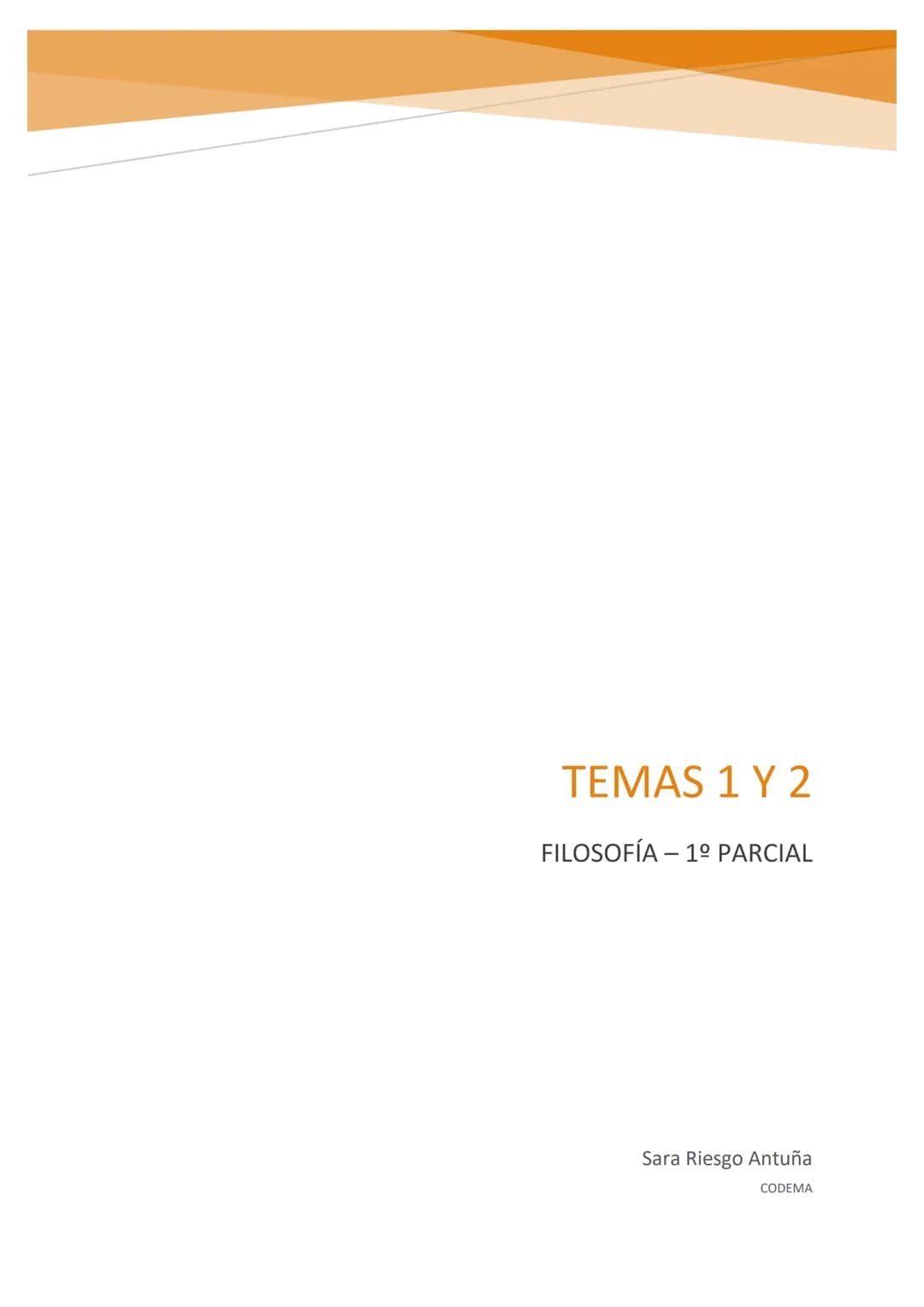 TEMAS 1 Y 2
FILOSOFÍA – 1º PARCIAL
Sara Riesgo Antuña
CODEMA Mapa de Grecia
# TEMA 1: EL ORIGEN DE LA FILOSOFÍA
## 1.1 GRECIA LA CUNA D