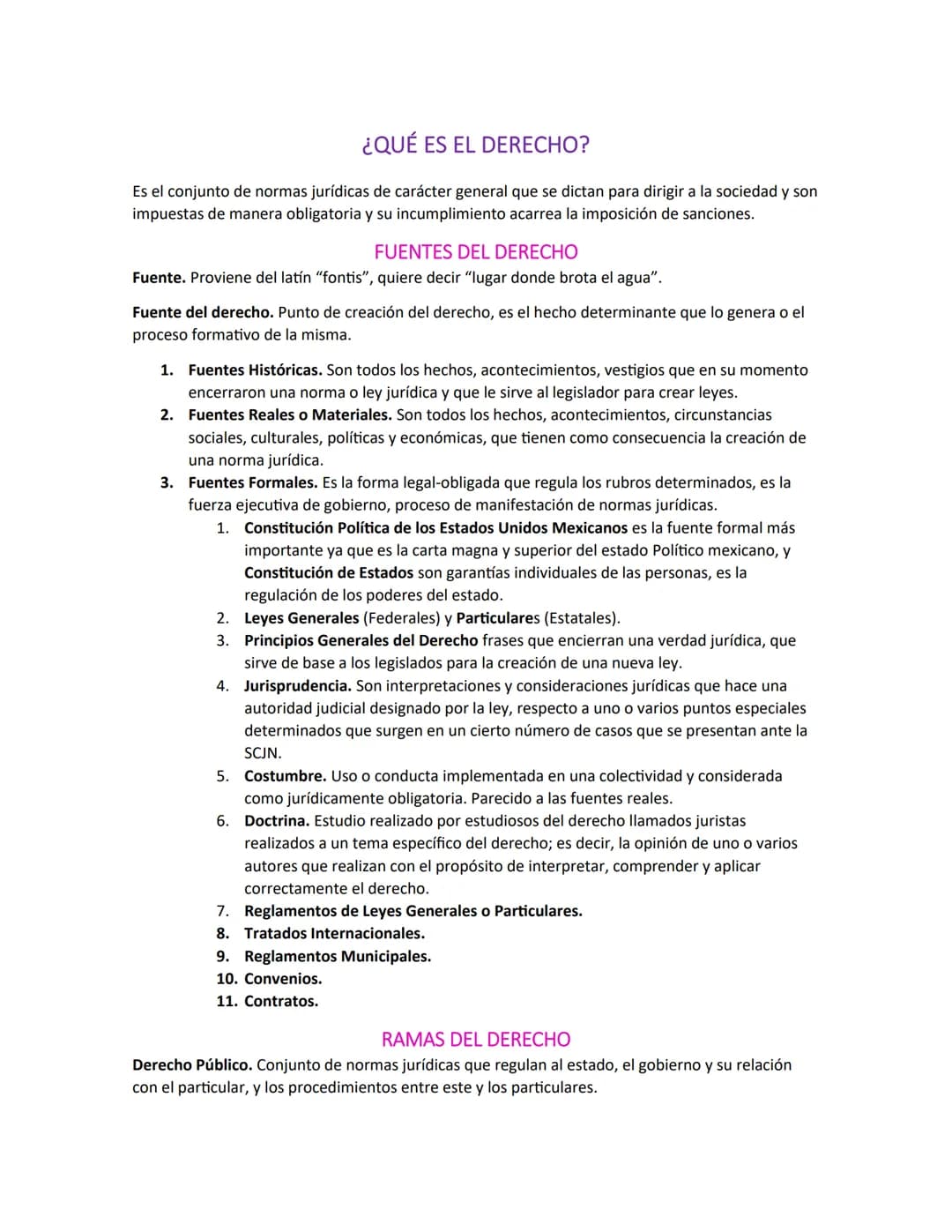 # ¿QUÉ ES EL DERECHO?
Es el conjunto de normas jurídicas de carácter general que se dictan para dirigir a la sociedad y son
impuestas de ma
