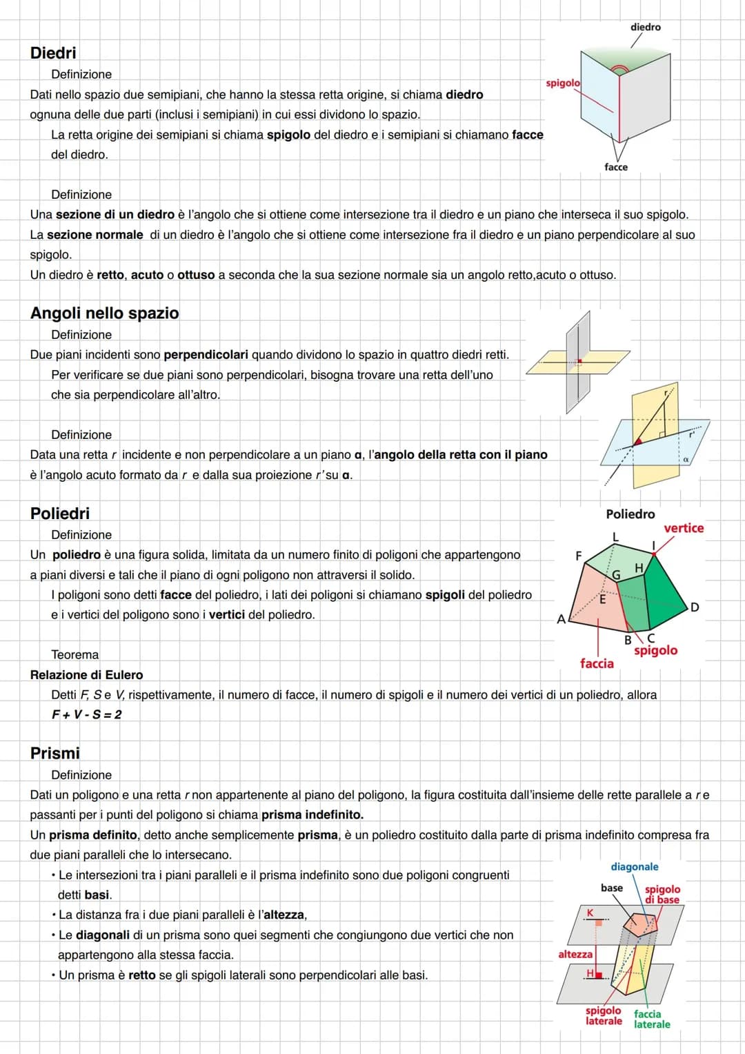 # GEOMETRIA EUCLIDEA NELLO SPAZIO
Posizioni di due rette nello spazio
Due rette sono complanari quando appartengono allo stesso piano.
Pos