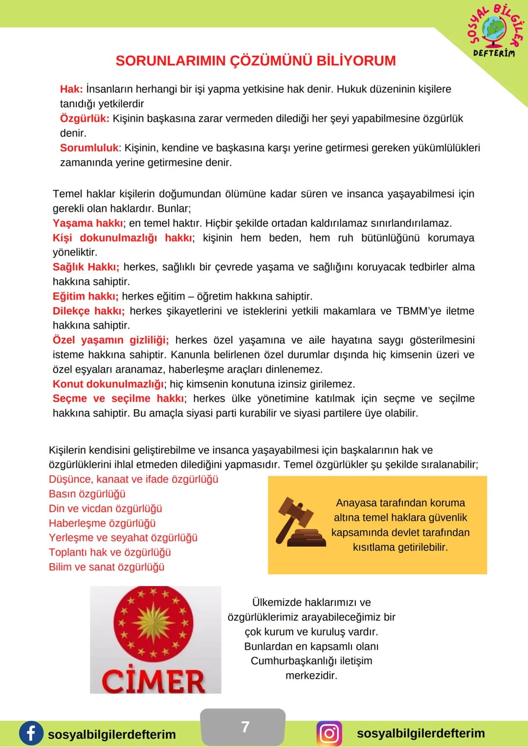 6.SINIF 1.ÜNİTE
SOSYAL BİLGİLER
DERS NOTU
SOSYAL BİLGİLER
DEFTERİM
BİLGİ ŞENTÜRK # DEĞİŞEN ROLLERİM
Bir iş grup ya da kurumda bir kimse