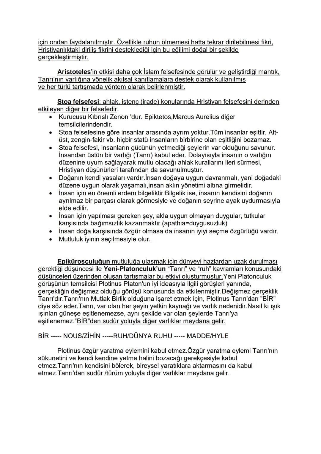 M.S.2.YÜZYIL- M.S.15. YÜZYIL FELSEFESİ
Bu dönem felsefesi, iki farklı din anlayışından oluşan iki farklı felsefedir.
Hristiyan felsefesi ve