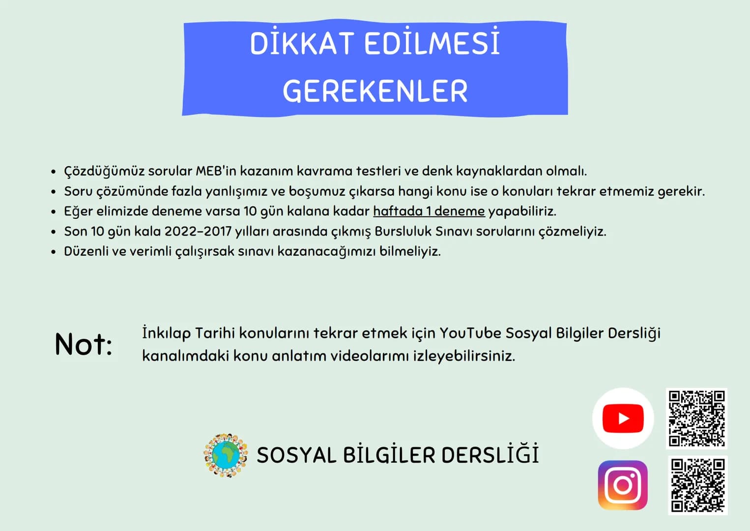 # 5.SINIF
# BURSLULUK
# ÇALIŞMA
# PLANI
# SOSYAL BİLGİLER DERSLİĞİ
Konuları ve çözdüğün soru sayılarını not almayı unutma! Hafta sonunda top