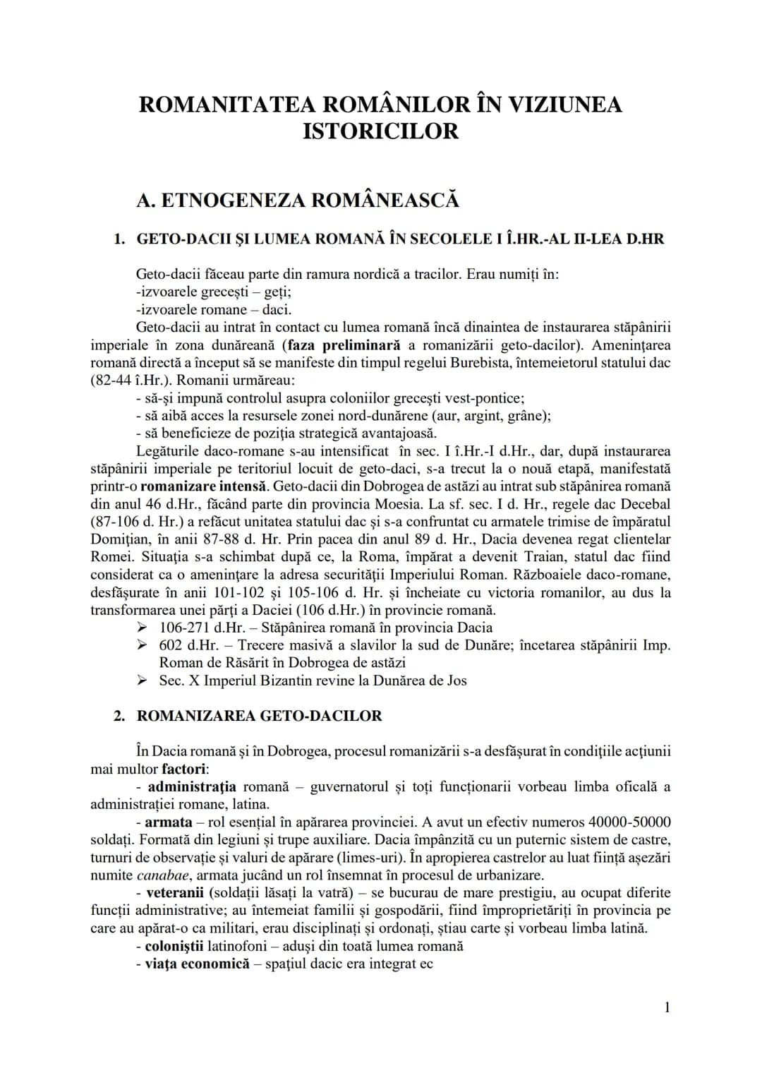 Lecţii istorie
1.ROMANITATEA ROMÂNILOR – pg. 1-6
2.AUTONOMIILE LOCALE - pg. 7-14
3.DOMNITORII (EVUL MEDIU) - pg. 15-25
4.STATUL ROMÂN MO