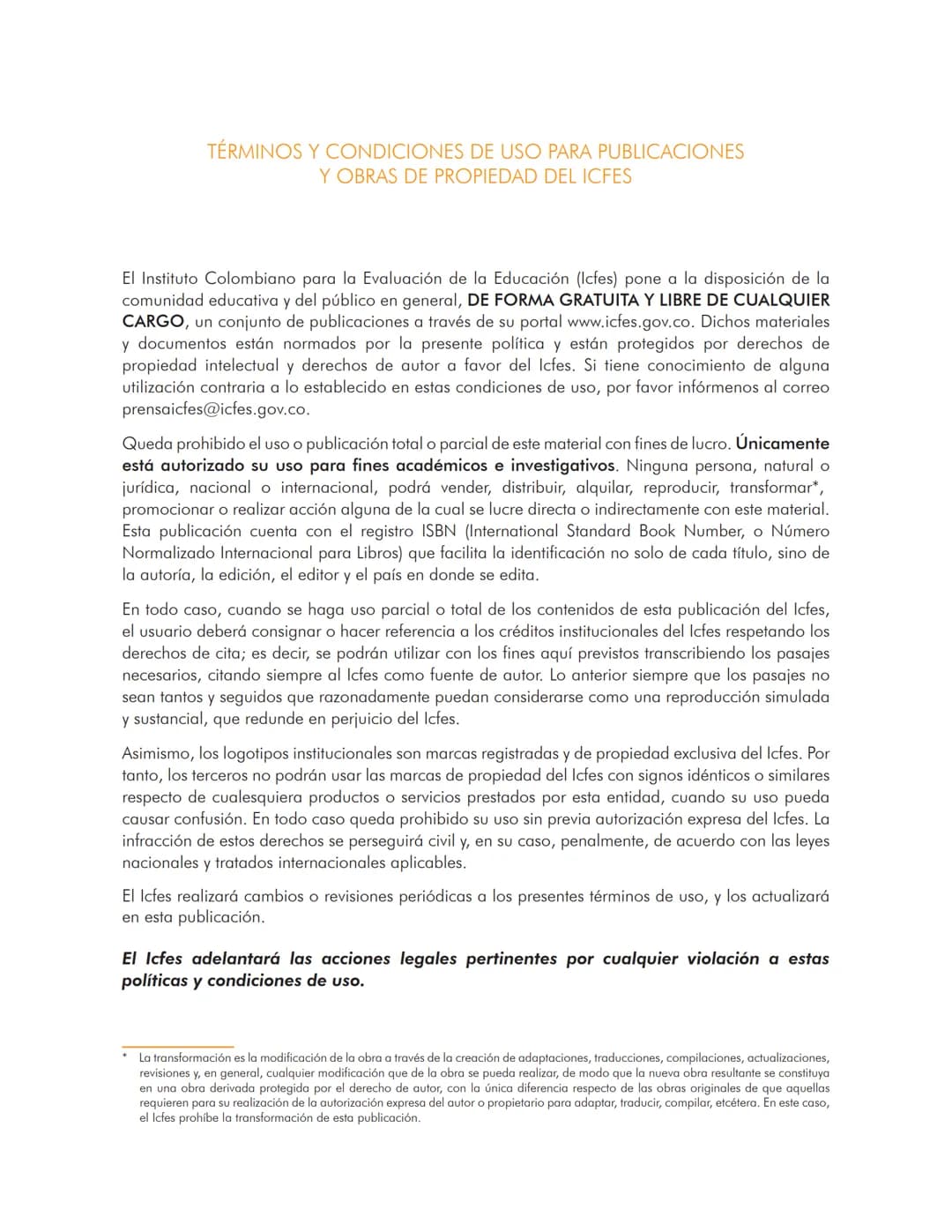 Cuadernillo de preguntas
Saber 11.°
Prueba de matemáticas
icfes
saber 11.°
GOBIERNO
DE COLOMBIA
MINEDUCACIÓN icfes
mejor saber President