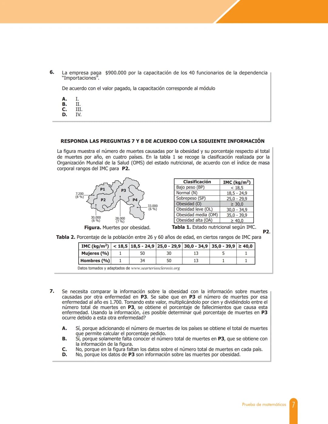 Cuadernillo de preguntas
Saber 11.°
Prueba de matemáticas
icfes
saber 11.°
GOBIERNO
DE COLOMBIA
MINEDUCACIÓN icfes
mejor saber President