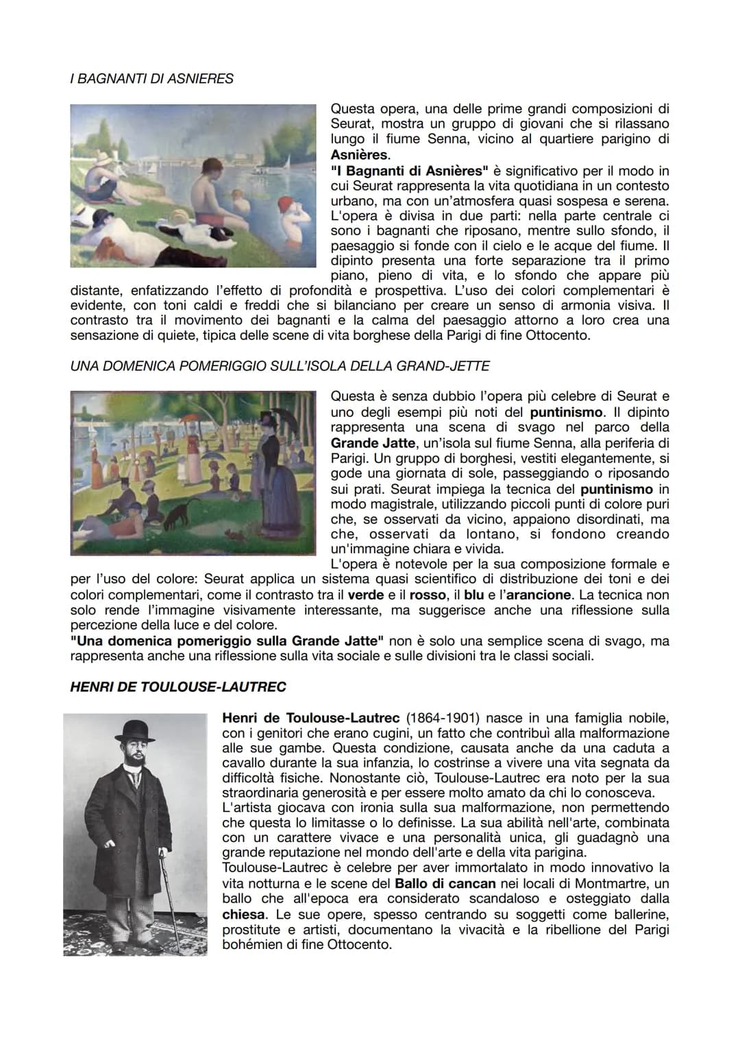 # POST-IMPRESSIONISMO
II Post-impressionismo è un movimento artistico nato in Francia alla fine del XIX secolo,
sviluppatosi come reazione