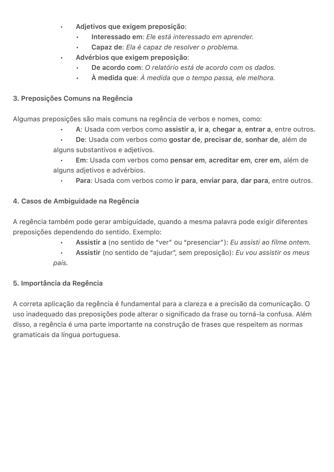 # Regência:
A regência é o estudo da relação entre os verbos (ou nomes) e seus complementos, ou seja,
como os verbos se ligam aos seus obje