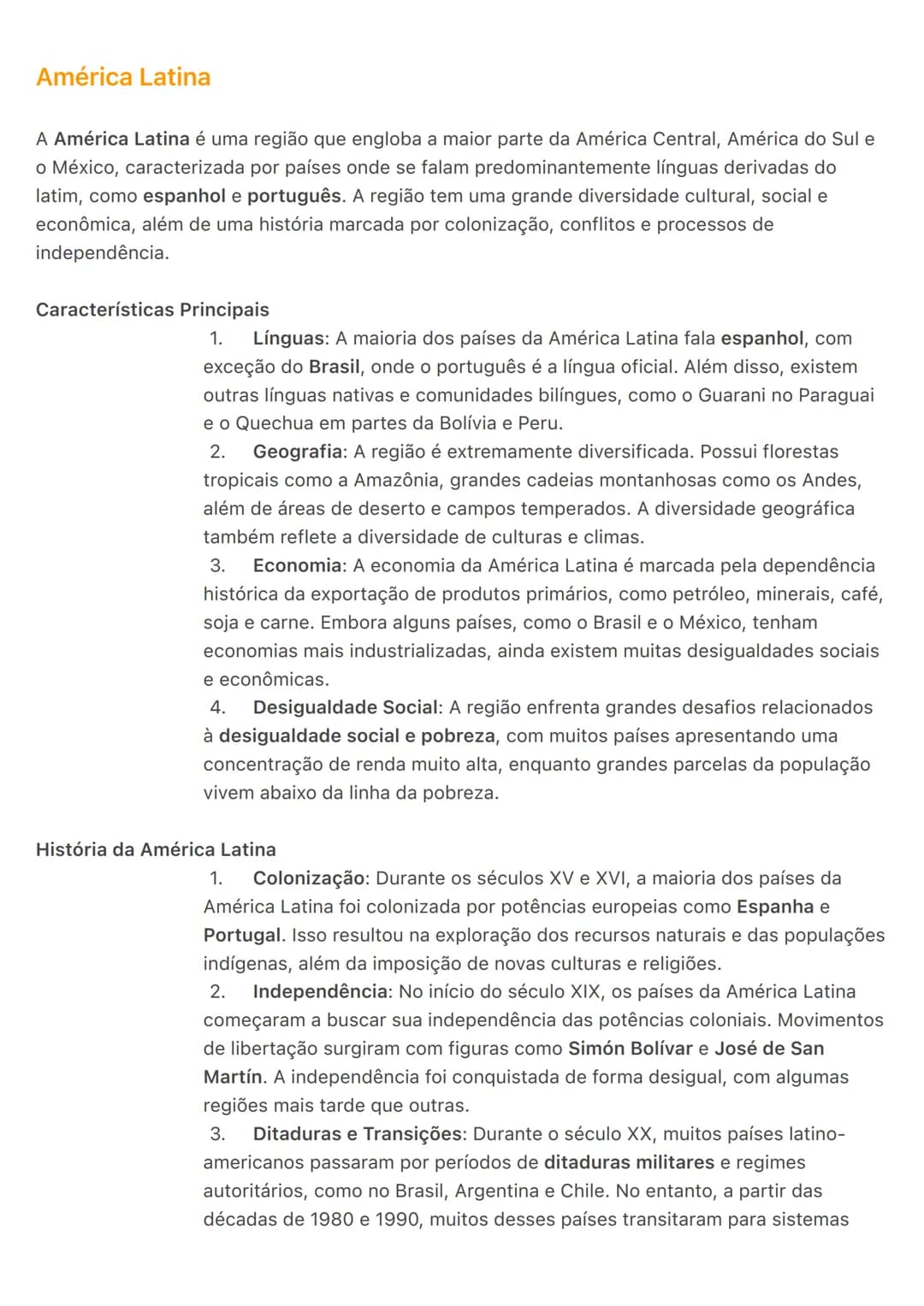 # América Latina
A América Latina é uma região que engloba a maior parte da América Central, América do Sul e
o México, caracterizada por p