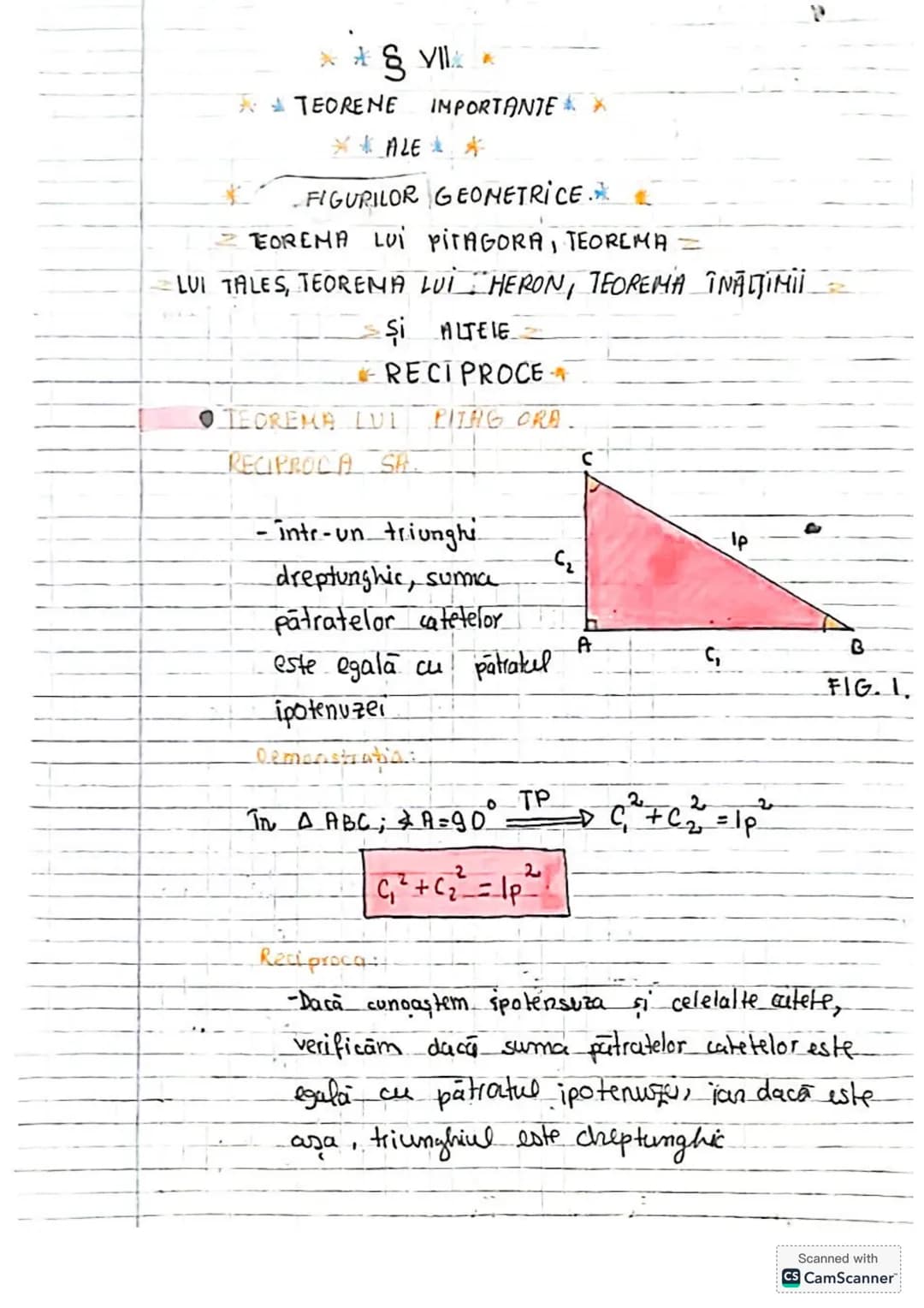 *§v*
*RELAŢII METRICE *
**
*TRIUNGHIUL DREPTUNGHIC.*
= PROIECTII =
- ORTOGONALE PE O =
- DREAPTA =
PROIECTIA ORTOGONALTH a unui punct pe o
d