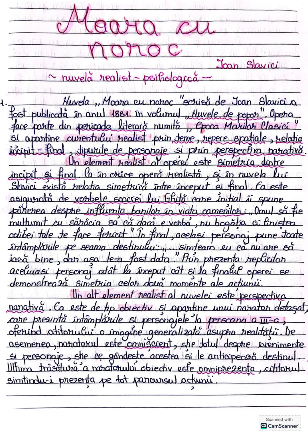 # Maara cu
noroc
~ nuvelă realist - psihologică-
Joan Slavici
1.
Huvela, Moara cu noroc "scrisă de Joan Slavici a
fost publicată în anul