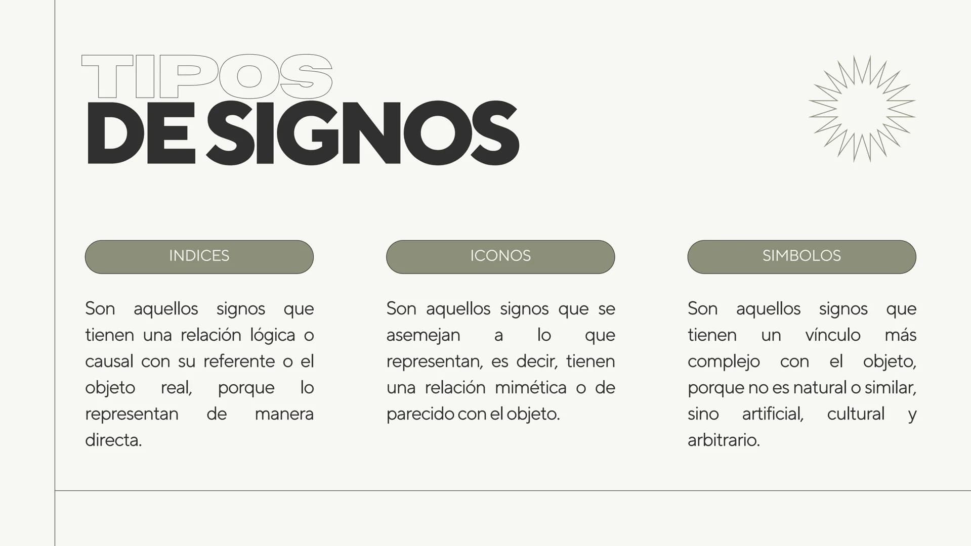 SIGNO
SIMBOLO
SENAL
JEAN PAUL RANGEL, ISABELA TOFIÑO Y ALEJANDRA MOSQUERA EL
SIGNO
¿QUÉ ES?
Según Charles Sanders Peirce, es aquel que
est