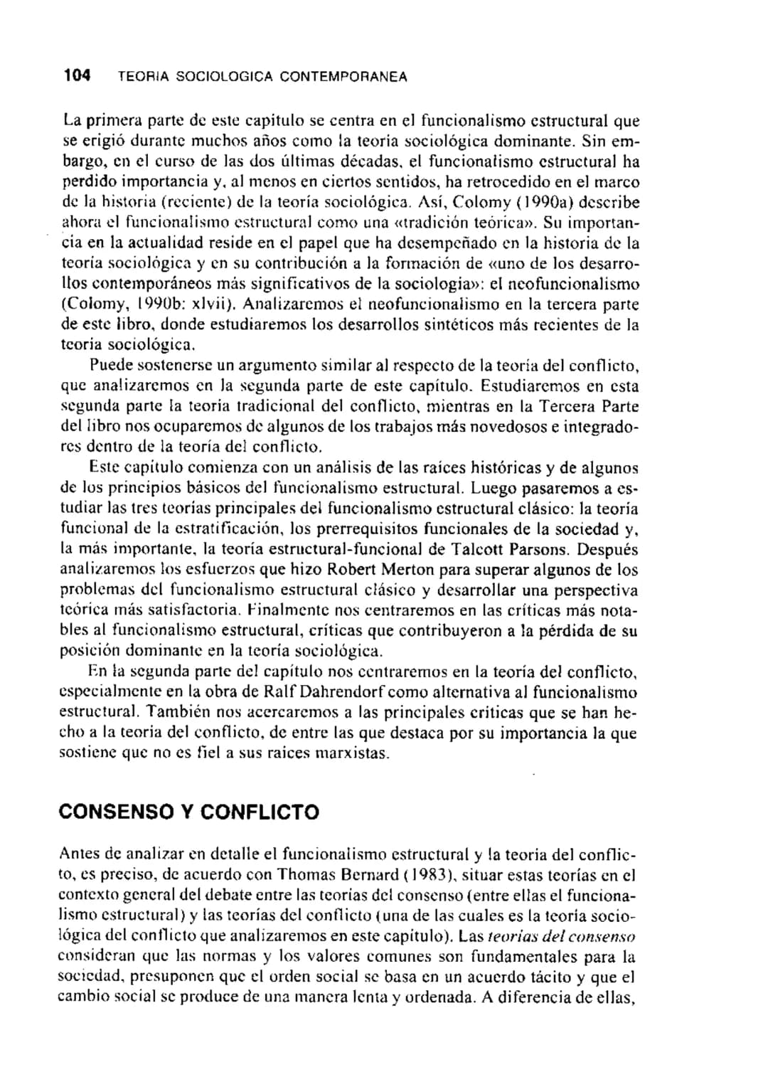 # 3
CAPITULO
# EL FUNCIONALISMO
## ESTRUCTURAL Y LA ALTERNATIVA
### DE LA TEORIA DEL CONFLICTO
CONSENSO Y CONFLICTO
FUNCIONALISMO ESTRUCT