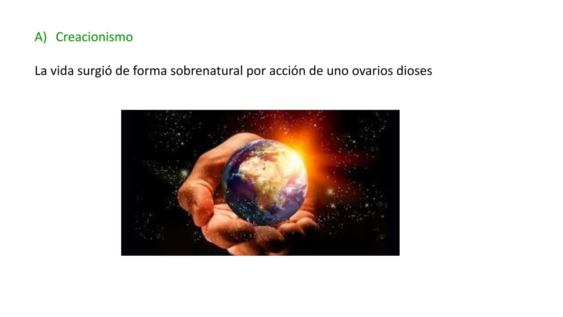 # ORIGEN Y EVOLUCIÓN
# DE LOS SERES VIVOS # El origen de la vida Hipótesis sobre
el origen de la
vida
Creacionismo
Experimento de Redi
Ge
