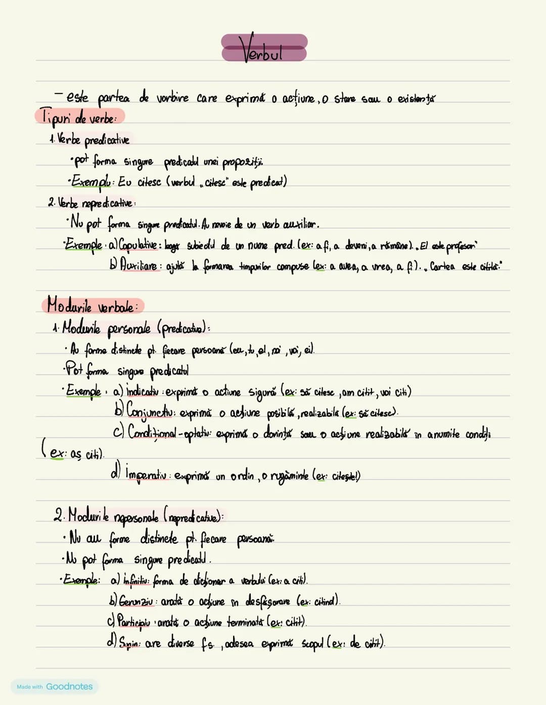 Made with Goodnotes # Substantivul
Substantivul este partea de vorbire cave de numeste: Obiecle (mass), fringe (om), locuri (Şcoale), etc
T