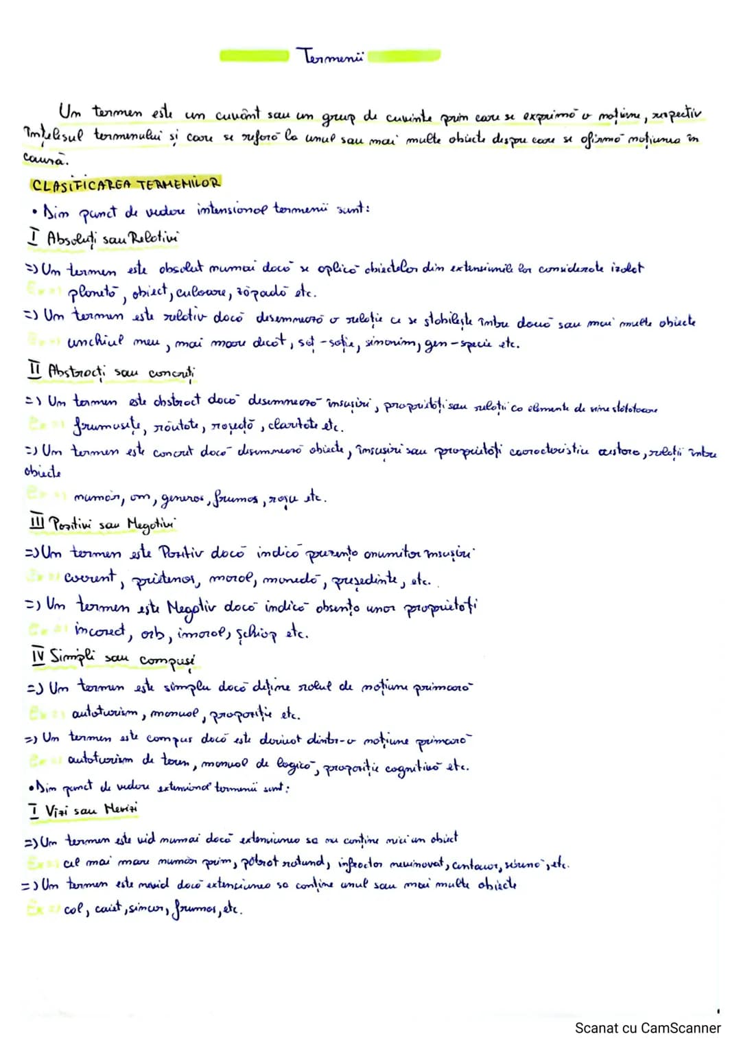 și argumentare
LOGICĂ
MATERIE TEST
=> principiile logici (p9 9)
=> tormini caracterisure/definire (pg H-12)
closificare
roporturi logi