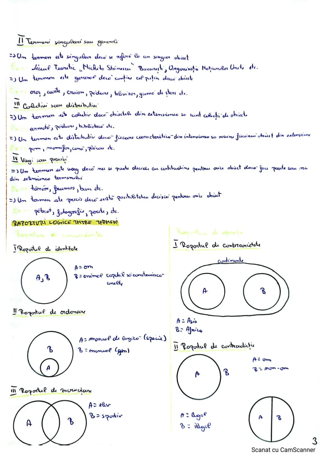 și argumentare
LOGICĂ
MATERIE TEST
=> principiile logici (p9 9)
=> tormini caracterisure/definire (pg H-12)
closificare
roporturi logi
