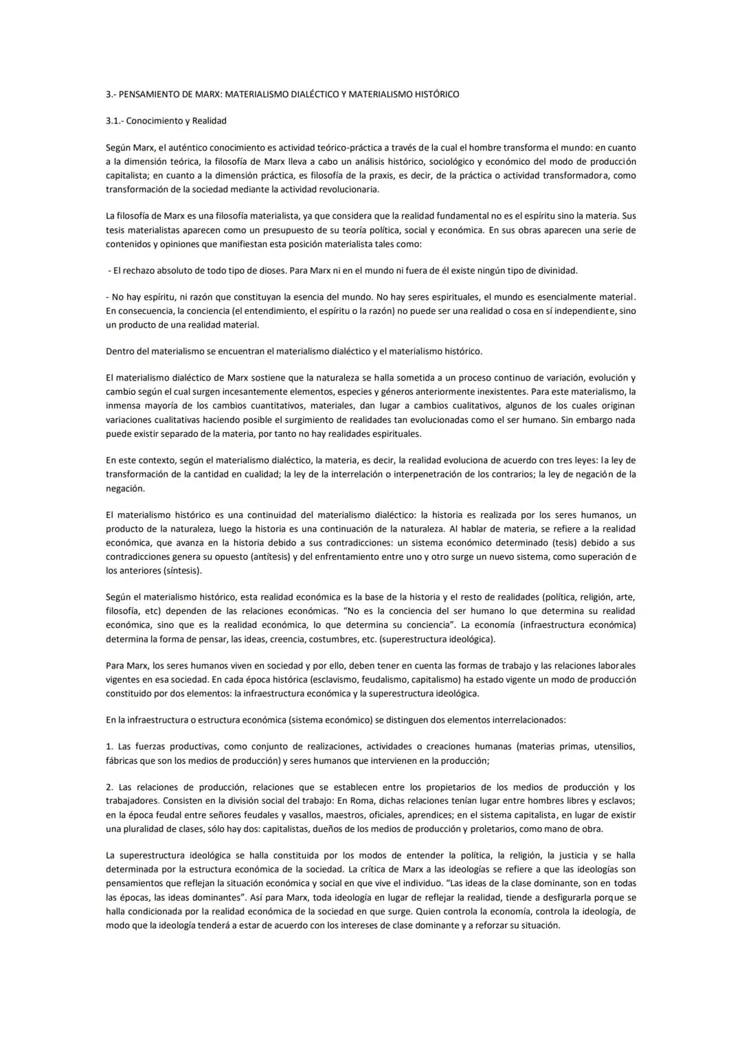 # LA FILOSOFÍA MATERIALISTA DE MARX
1. VIDA Y OBRA DE MARX
Marx nació en Treveris (Prusia) en 1818 y murió en Londres en 1883. Perteneció