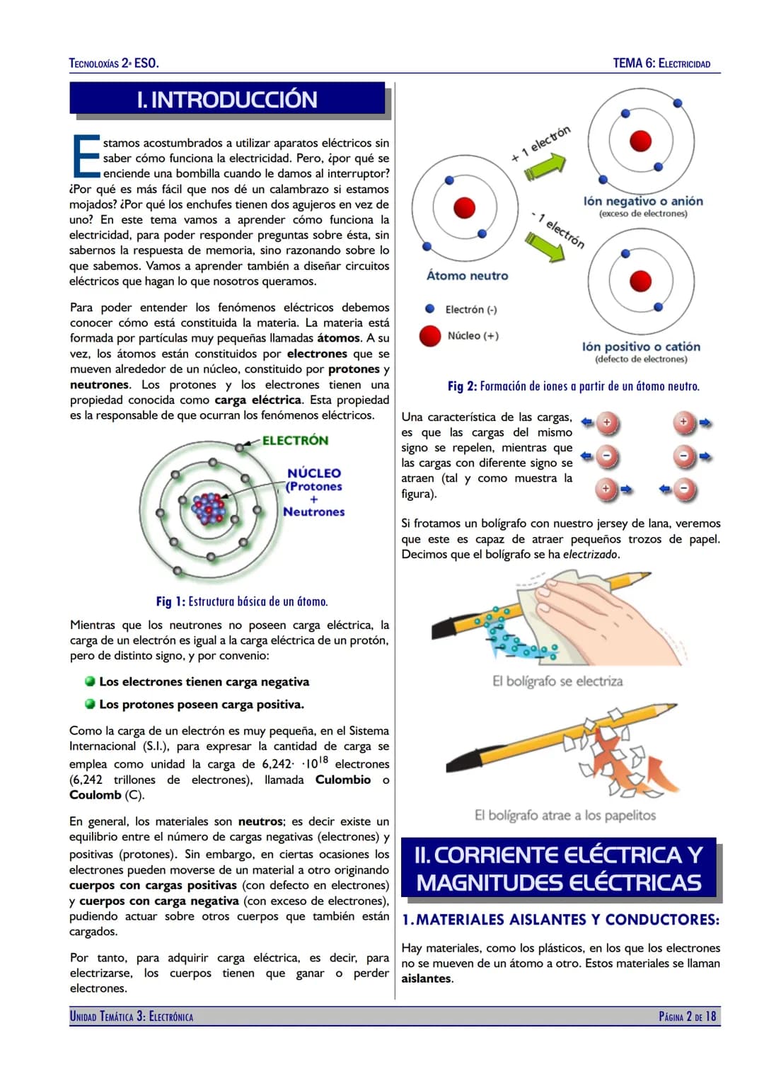 TECNOLOXÍAS 2. ESO.
TEMA 6: ELECTRICIDAD
# UNIDAD TEMÁTICA 6
# ELECTRICIDAD
9 V
4V
4 k$\Omega$
8 Κ$\Omega$
16 Κ$\Omega$
32 Κ$\Omega