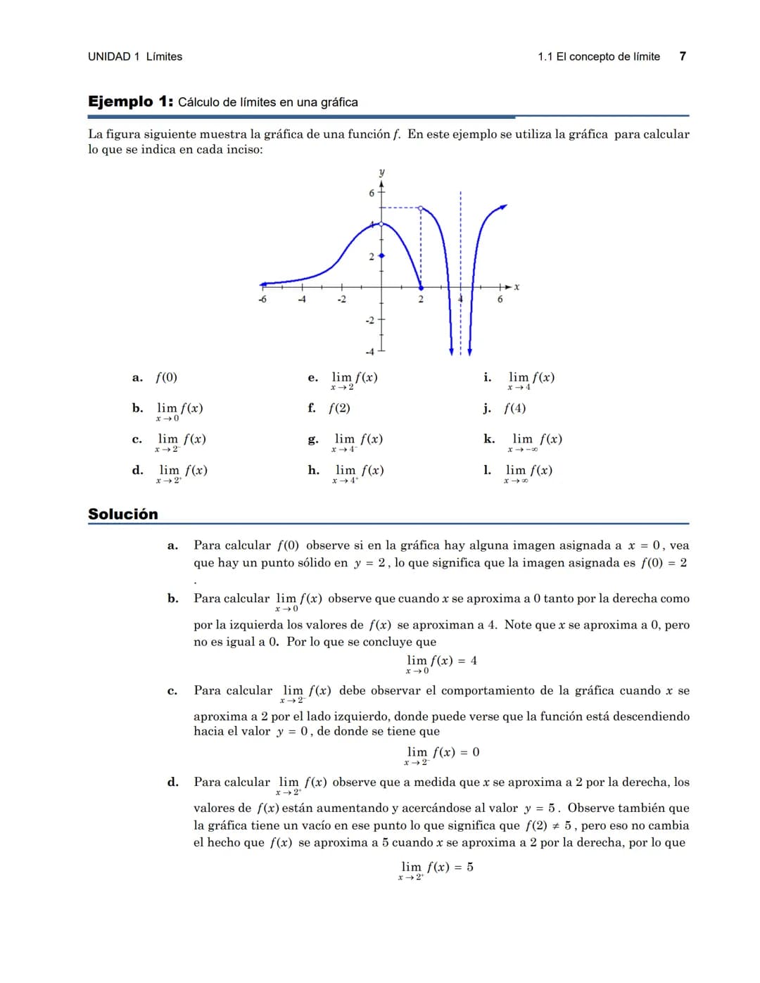 UNIDAD 1 Límites
1.1 El concepto de límite
1.1 El concepto de límite 1
INTRODUCCIÓN
En la matemática actual, el estudio del cálculo se i