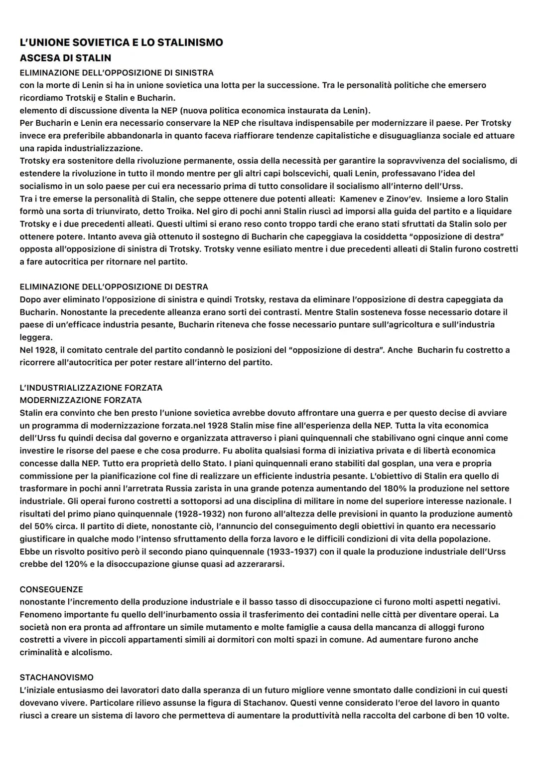# L'UNIONE SOVIETICA E LO STALINISMO
# ASCESA DI STALIN
# ELIMINAZIONE DELL'OPPOSIZIONE DI SINISTRA
con la morte di Lenin si ha in unione