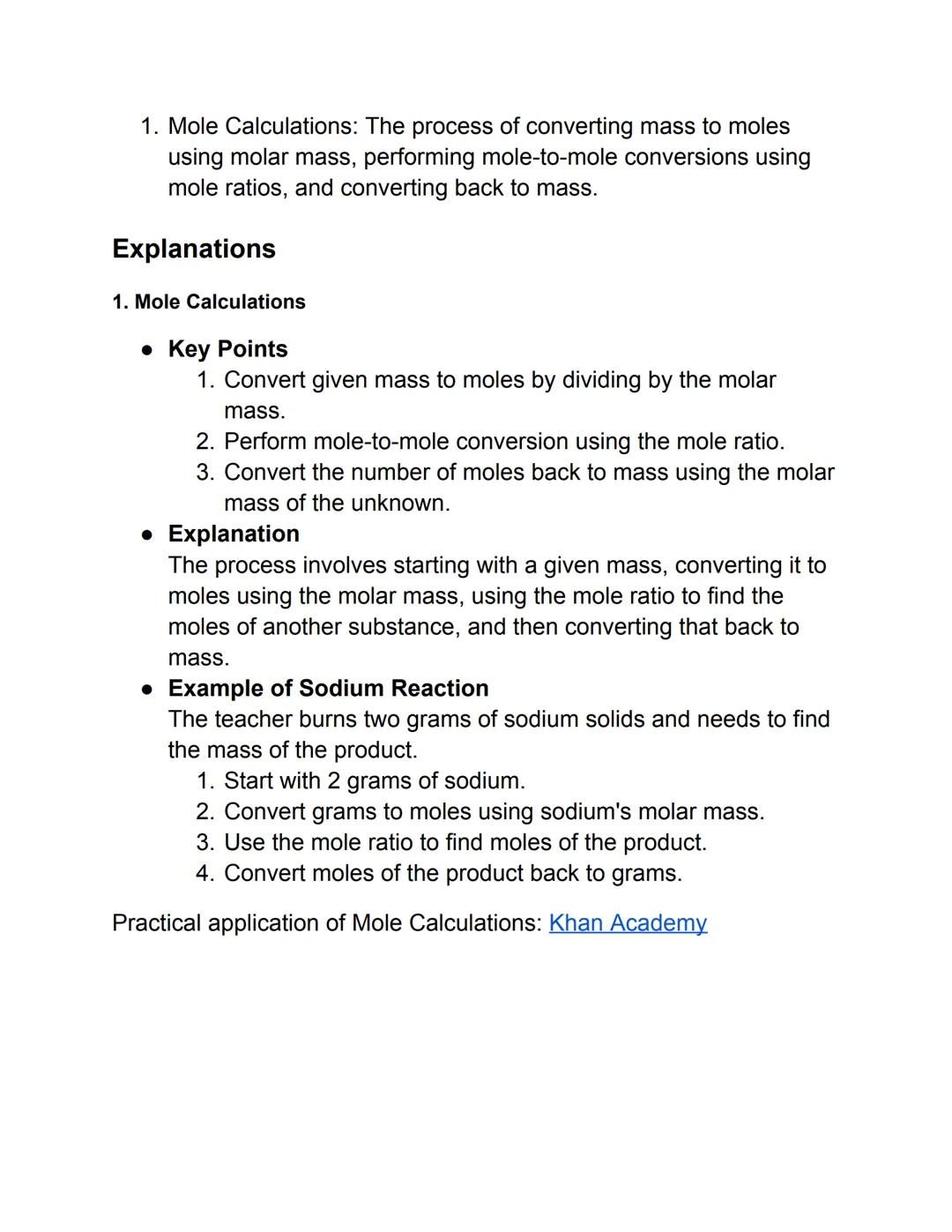 # MOLES AND AVOGADRO'S NUMBER
Key Learnings
1. Avogadro's Number and Mole Concept: Avogadro's number is a
constant used to count particle