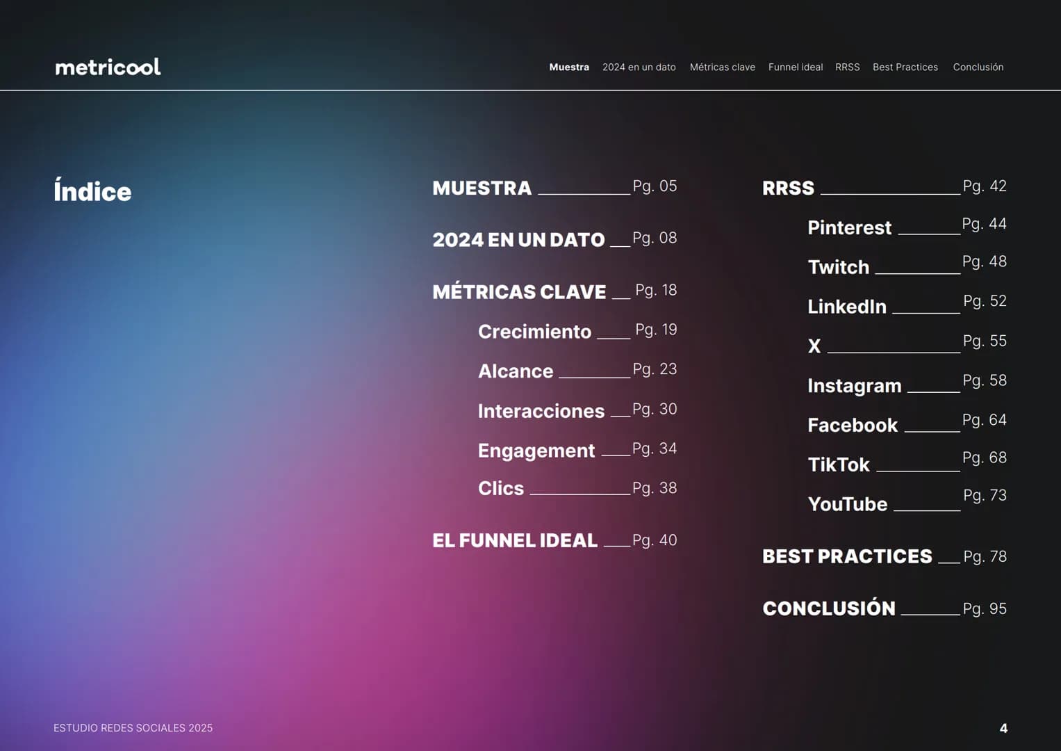 # Estudio
# REDES
# SOCIALES
# 2025
metricool metricool
¡Hola!
Somos
Metricool.
La herramienta que te ayuda a
planificar, publicar y medi
