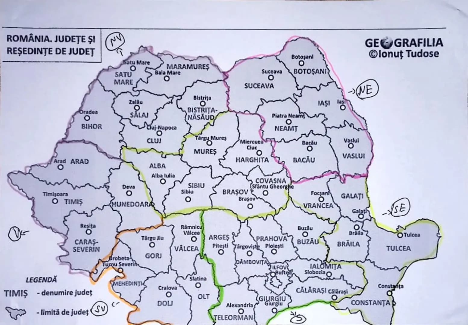 ROMÂNIA. JUDEȚE ȘI
REŞEDINŢE DE JUDEŢ
GEOGRAFILIA
lonuţ Tudose
Botoşani
Satu Mare
SATU
MARE
Baia Mare
MARAMUREŞ
Suceava
BOTOŞANI
SUCEAVA