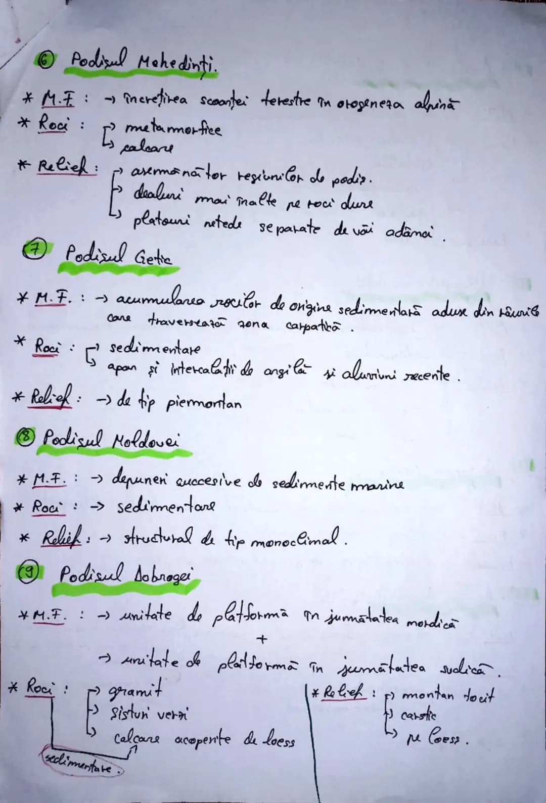 # ROMANIA
C. Orientali:
S.C.=sistori enstatine
*M.F: org.alp + încretive + erypti vulcanice recente.
*Roci: 3t. de fazi paralele = vulcanic