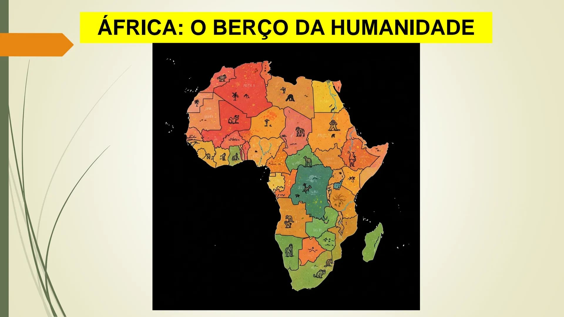 # A EVOLUÇÃO HUMANA E A
# PRÉ - HISTÓRIA # A EVOLUÇÃO
* Teoria proposta por Charles Darwin
* Os vestígios fósseis são a principal font