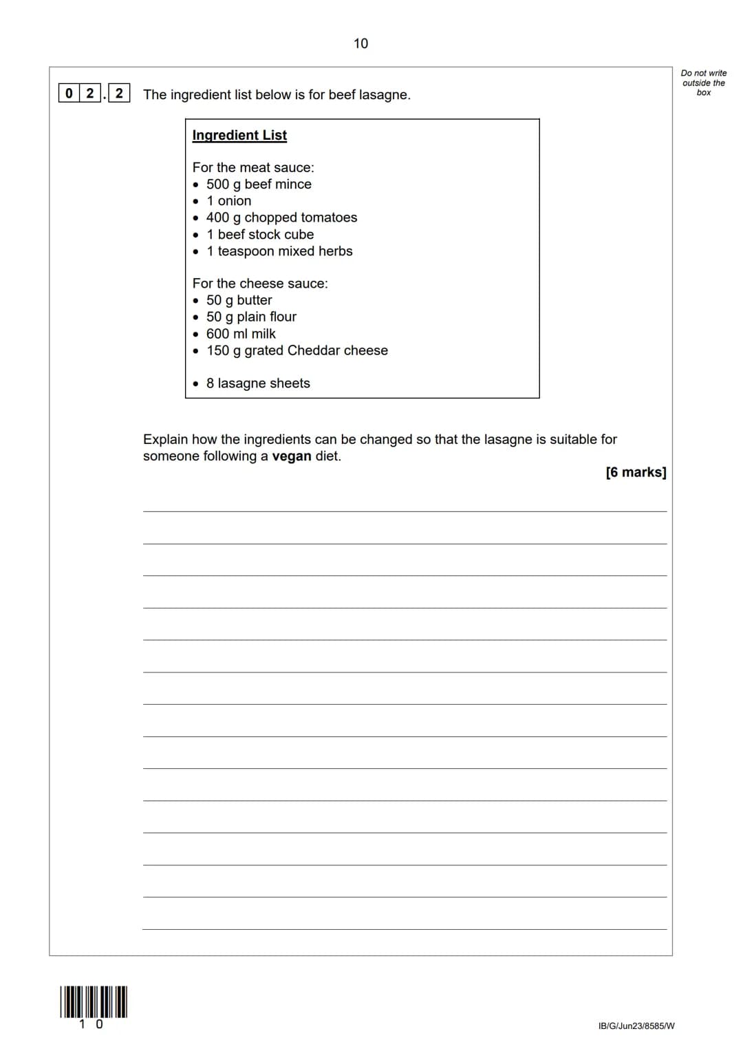 # AQA
Please write clearly in block capitals.
Centre number
Surname
Forename(s)
Candidate signature
I declare this is my own work.
Ca