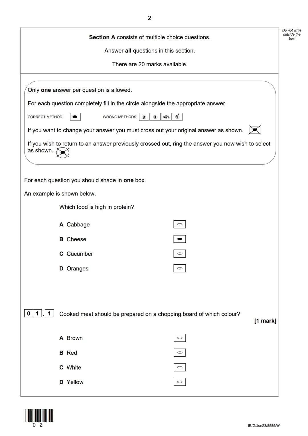 # AQA
Please write clearly in block capitals.
Centre number
Surname
Forename(s)
Candidate signature
I declare this is my own work.
Ca
