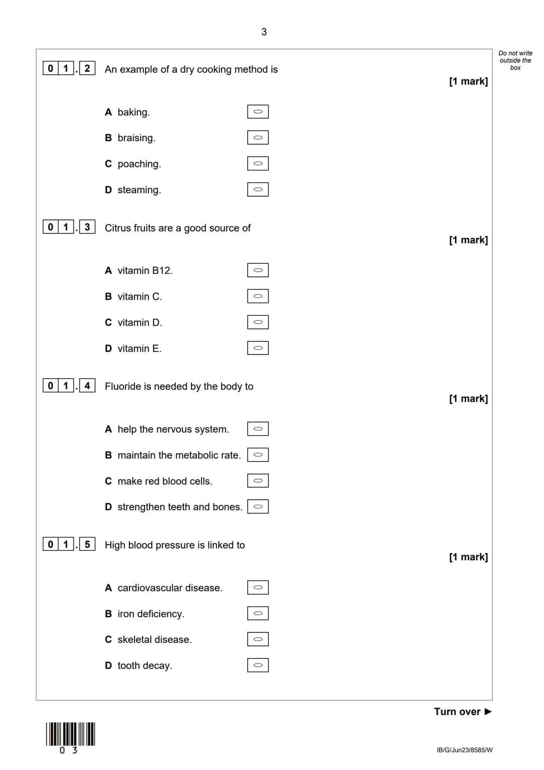 # AQA
Please write clearly in block capitals.
Centre number
Surname
Forename(s)
Candidate signature
I declare this is my own work.
Ca