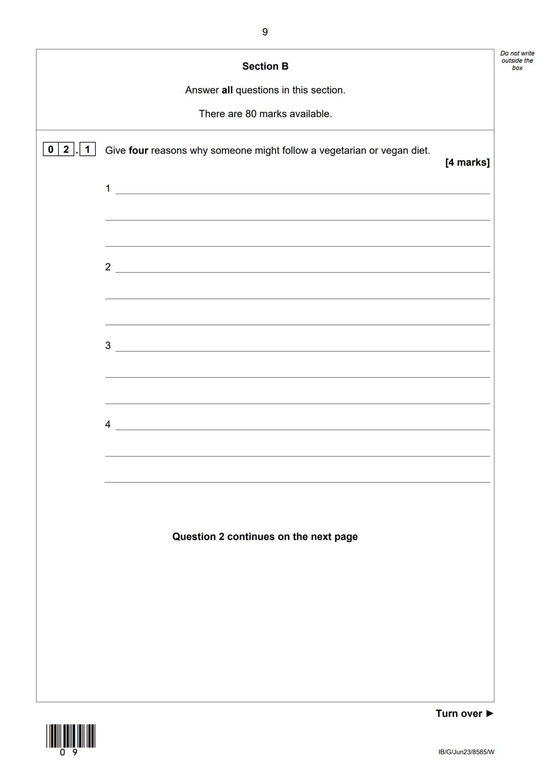 # AQA
Please write clearly in block capitals.
Centre number
Surname
Forename(s)
Candidate signature
I declare this is my own work.
Ca