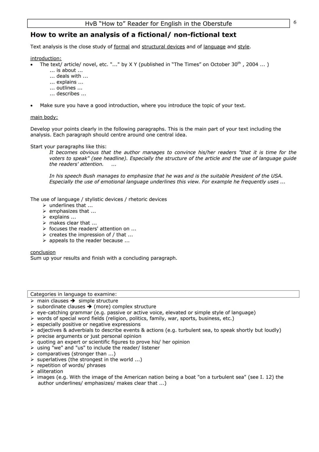 # Introduction
HvB "How to" Reader for English in the Oberstufe
This collection of "How to do" materials is a guideline for you to help you