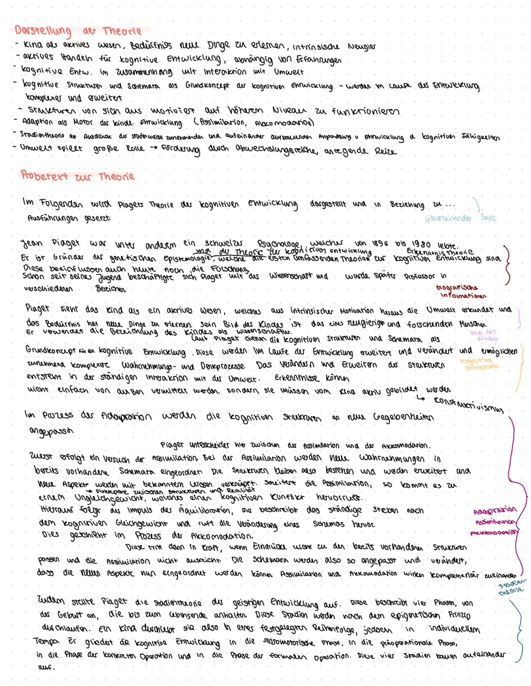 # Jean Piaget
kognitive Entwicklung
Grundannahmen
-Kind als Forscher/wissenschaftler
neugierig, interessiert, aktiv
ständiges Streben n