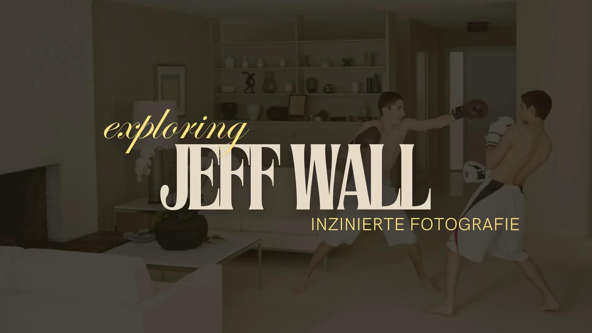 # exploring
# JEFF WALL
INZINIERTE FOTOGRAFIE # Die
# GLIEDERUNG
* Jeff Wall
* Lebenslauf
* Werkübersicht
* Thematik
* Inhalt