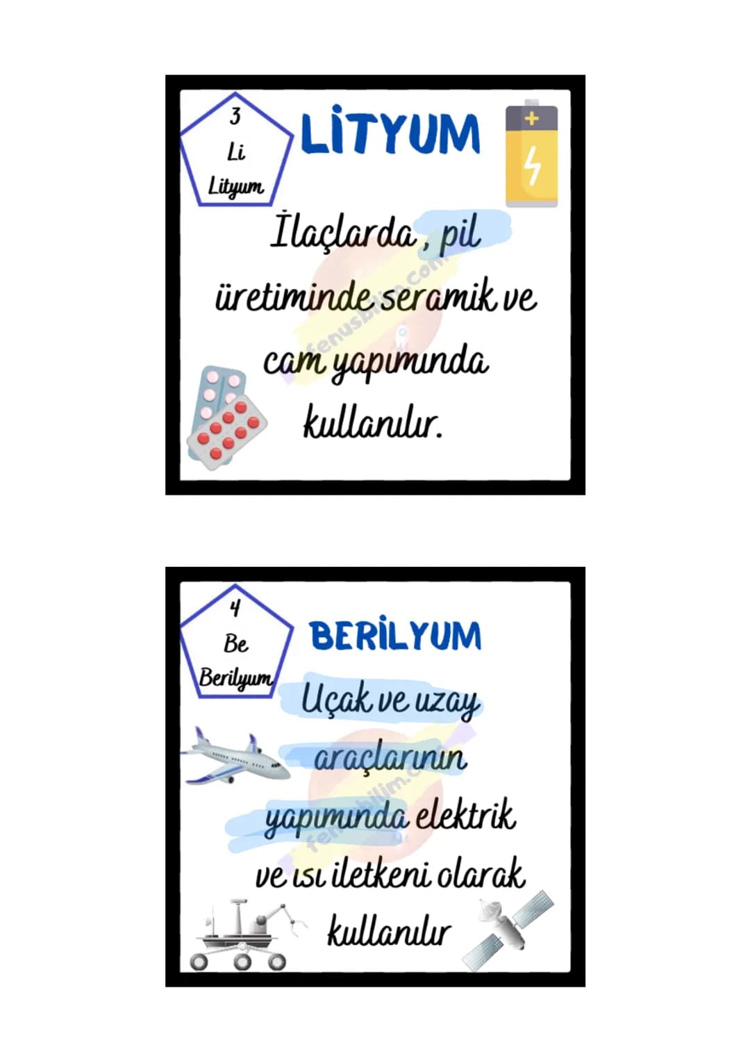 1
H
HİDROJEN
Hidrojen
Suyun ve petrolün
yapısında bulunur.
Yıldızları oluşturan temel
elementtir. Roket yakıtı
olarak kullanılır
2
He
Helyum