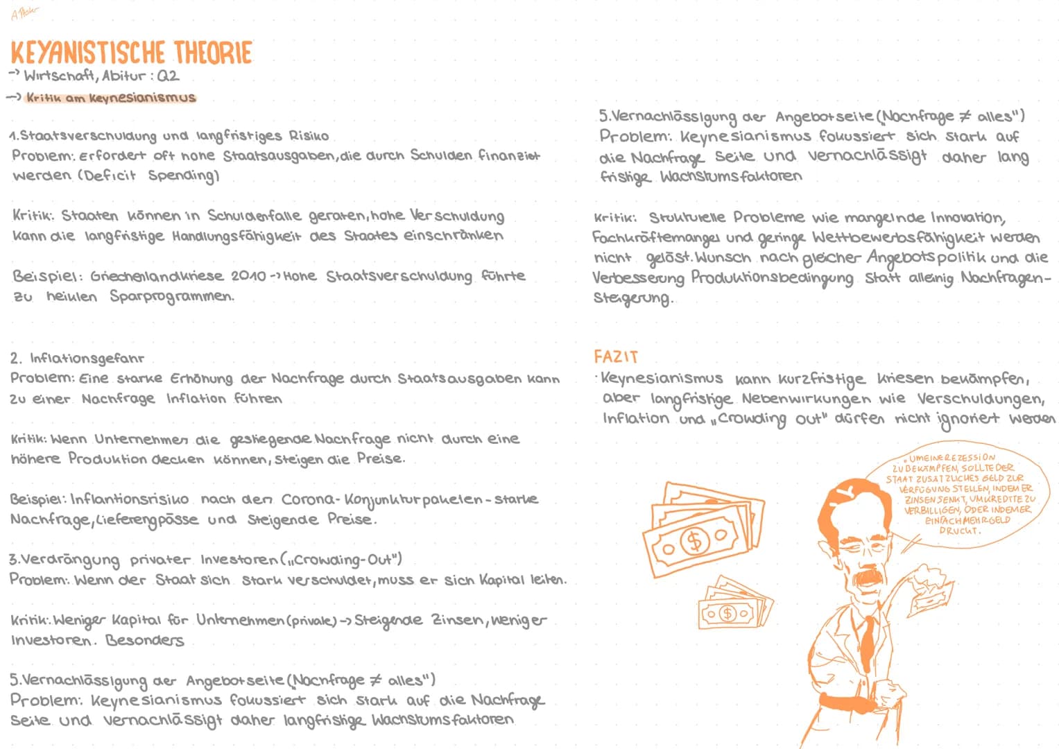 A Priser
(transfer Abitur?).
KEYANISTISCHE THEORIE
-Wirtschaft, Abitur: Q2
Wirtschaftspolitische Praxis
→Wie keyanistische Maßnahmen in